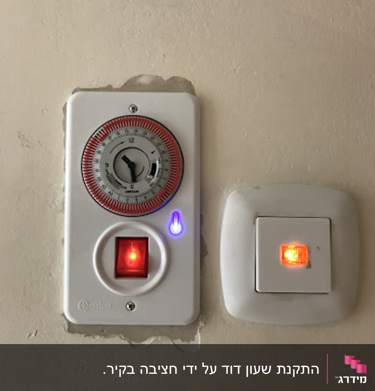 התקנת השעון ותיקון טיח